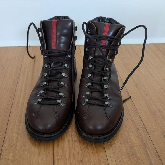 Prada Leather Combat Boots - Picture 1 of 9